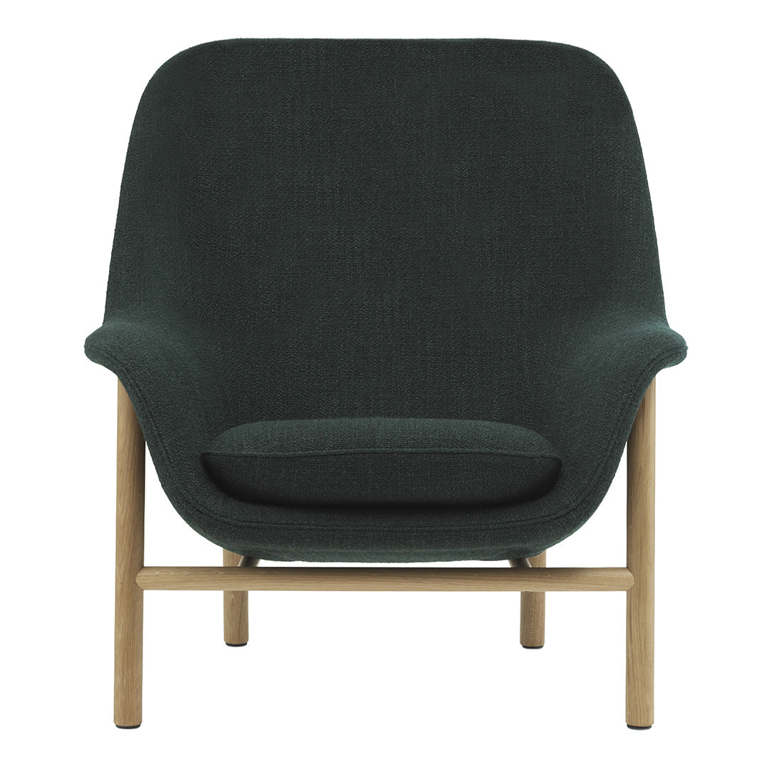 Normann Copenhagen Drape High Lounge Chair - Wood Legs