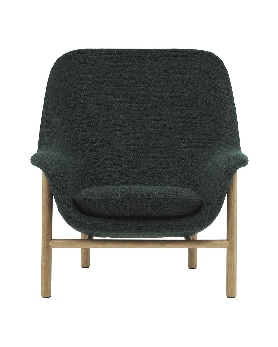 Normann Copenhagen Drape High Lounge Chair - Wood Legs