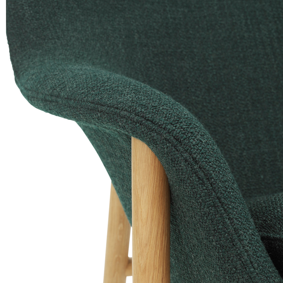 Normann Copenhagen Drape High Lounge Chair - Wood Legs