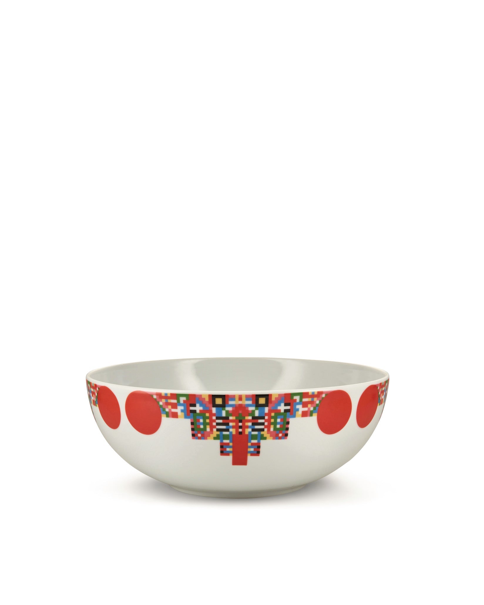 Alessi Holyhedrics Pastry And Nut Bowl In Decorated Porcelain