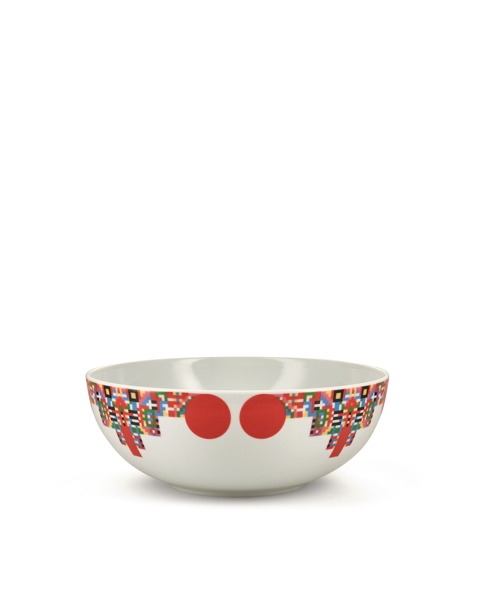 Alessi Holyhedrics Pastry And Nut Bowl In Decorated Porcelain