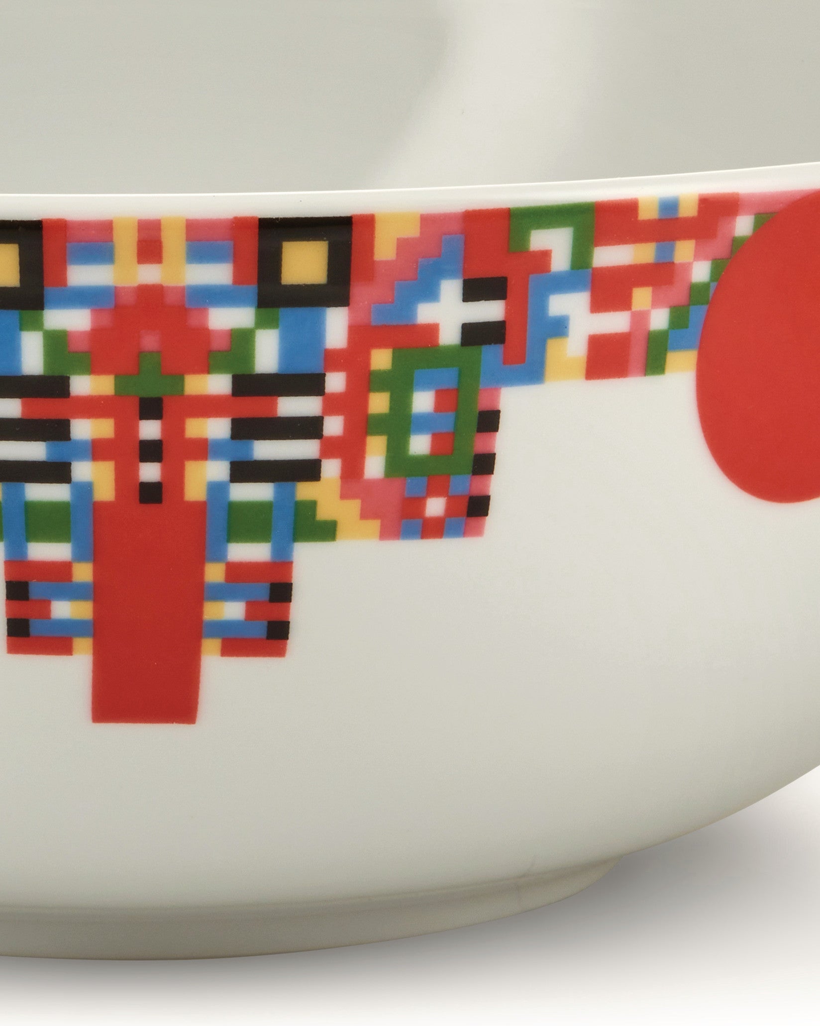Alessi Holyhedrics Pastry And Nut Bowl In Decorated Porcelain