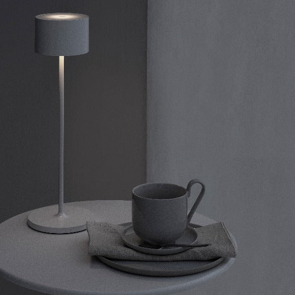 Blomus Farol Rechargable LED Indoor or Outdoor Table Lamp - Dimmable - Varying Light Colors