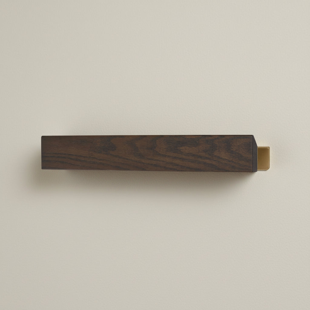 Gejst Flex Wall System - Dark Oak & Brass