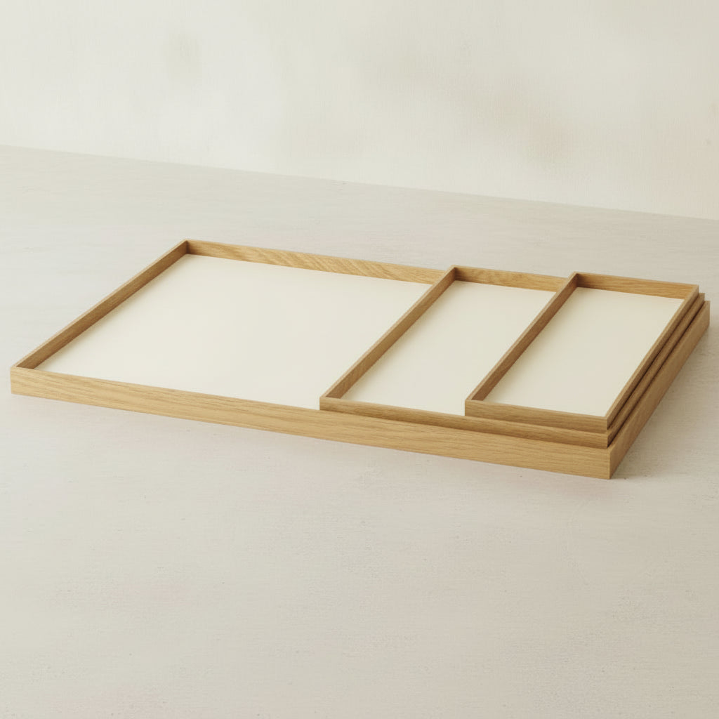 Gejst Frame tray small, oak/beige