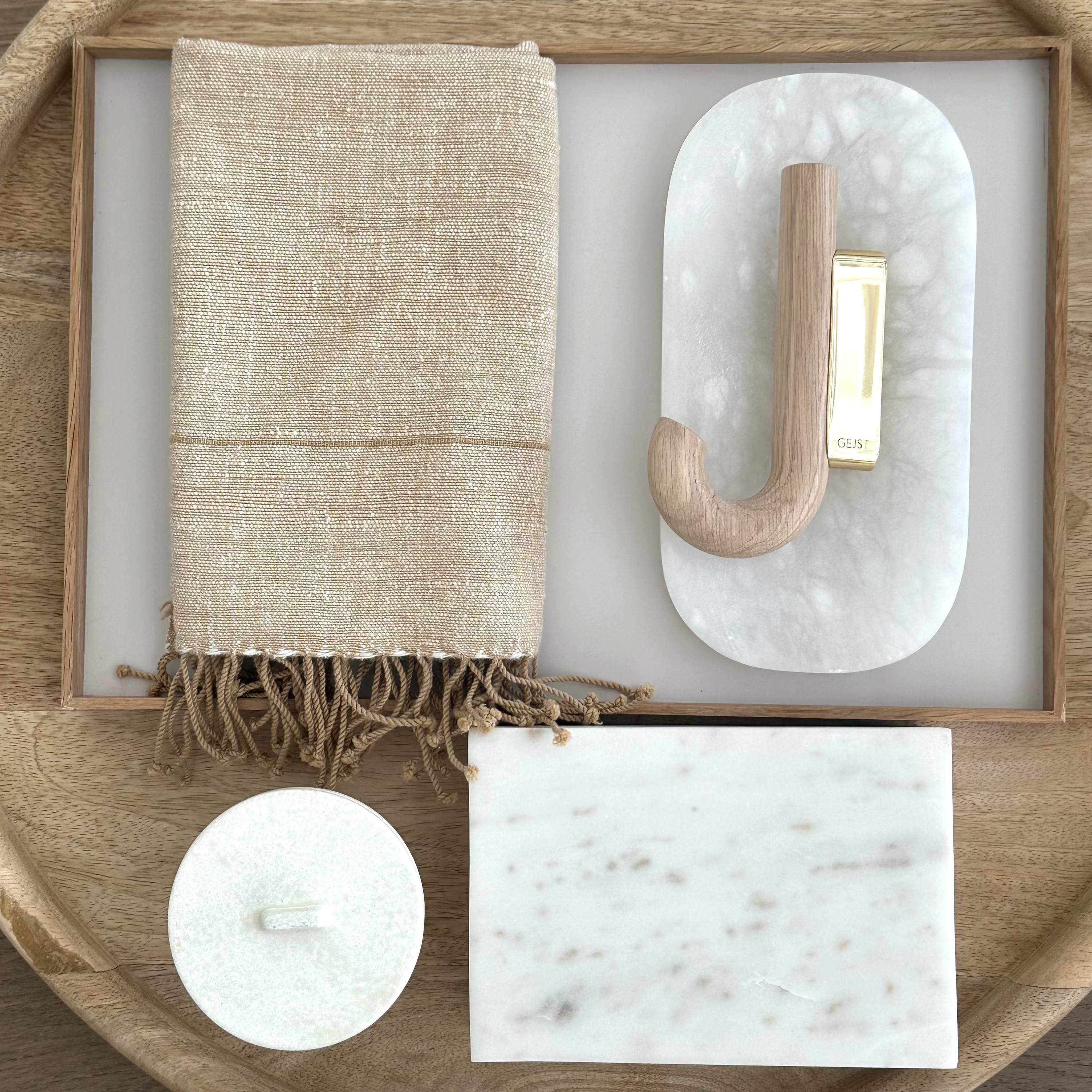 Gejst Hook  Mini, oak-brass