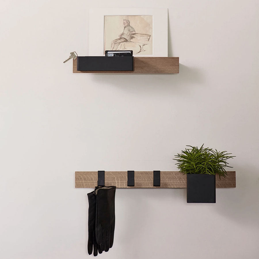 Gejst Flex System magnetic shelf short, oak/black*