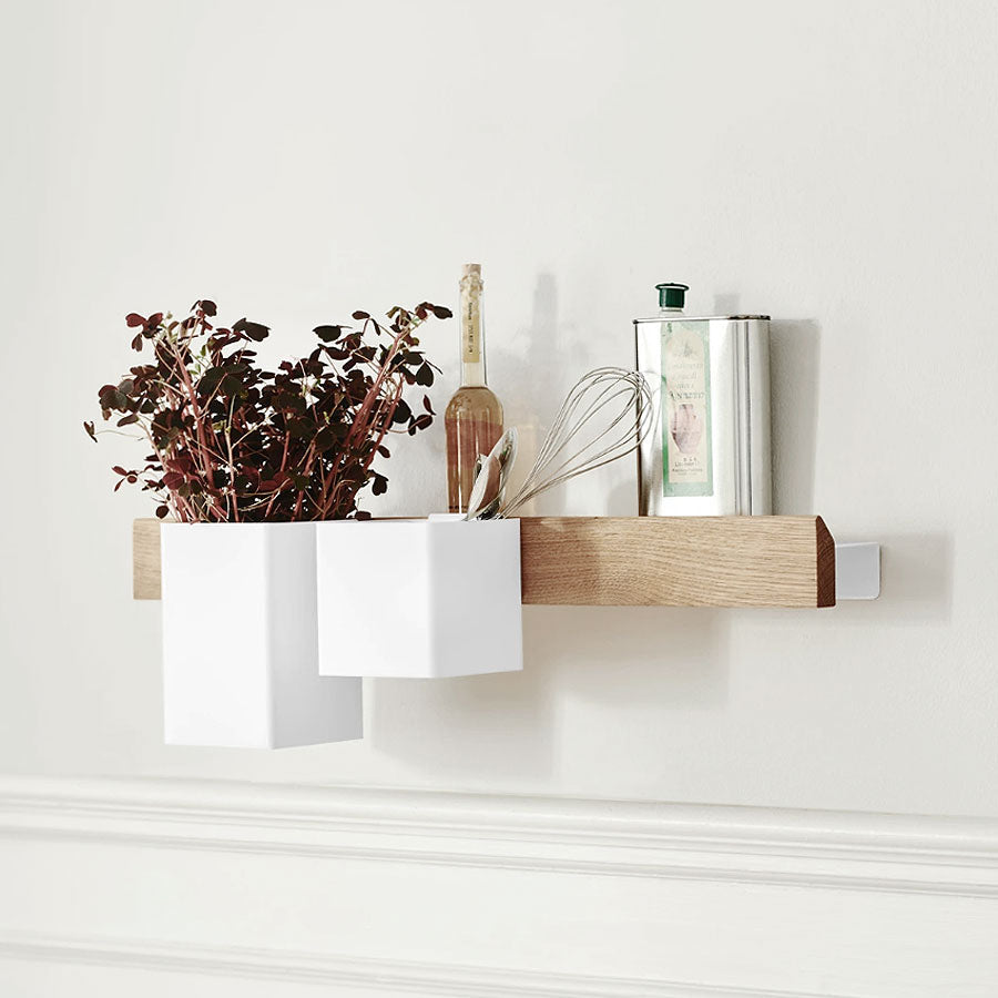 Gejst Flex System magnetic shelf long, oak/white