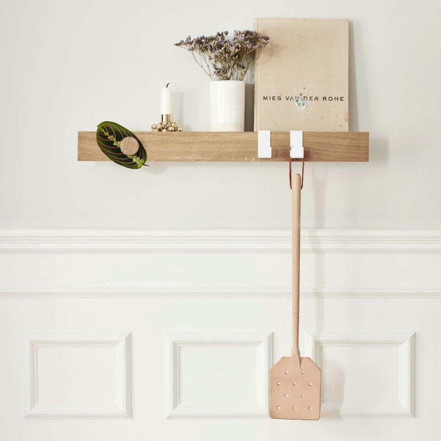 Gejst Flex System magnetic shelf long, oak/white