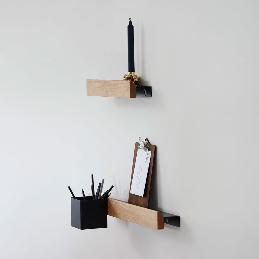 Gejst Flex System magnetic shelf short, oak/black*