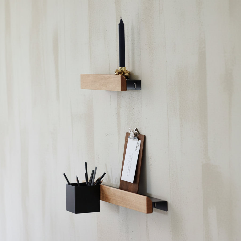 Gejst Flex System magnetic shelf long, oak/black*