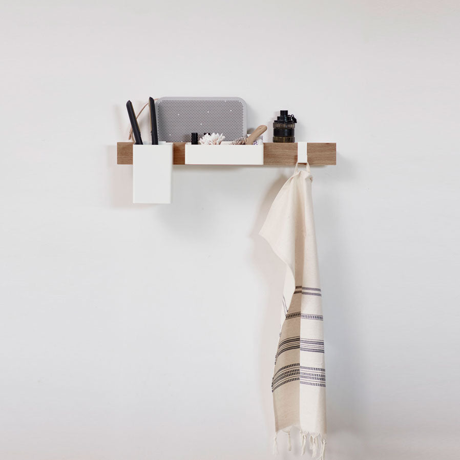 Gejst Flex System magnetic shelf short, oak/white*