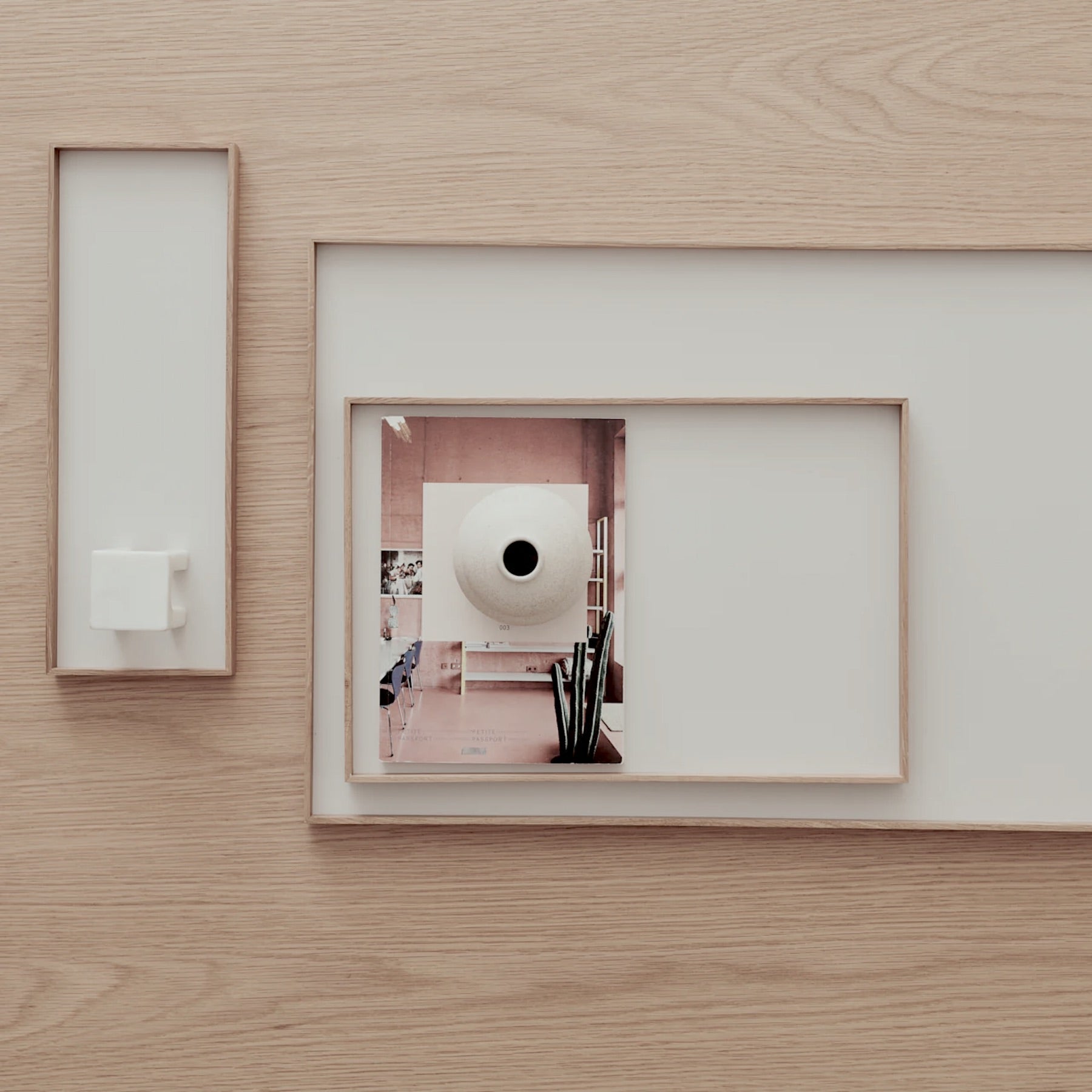 Gejst Frame tray large, oak/beige