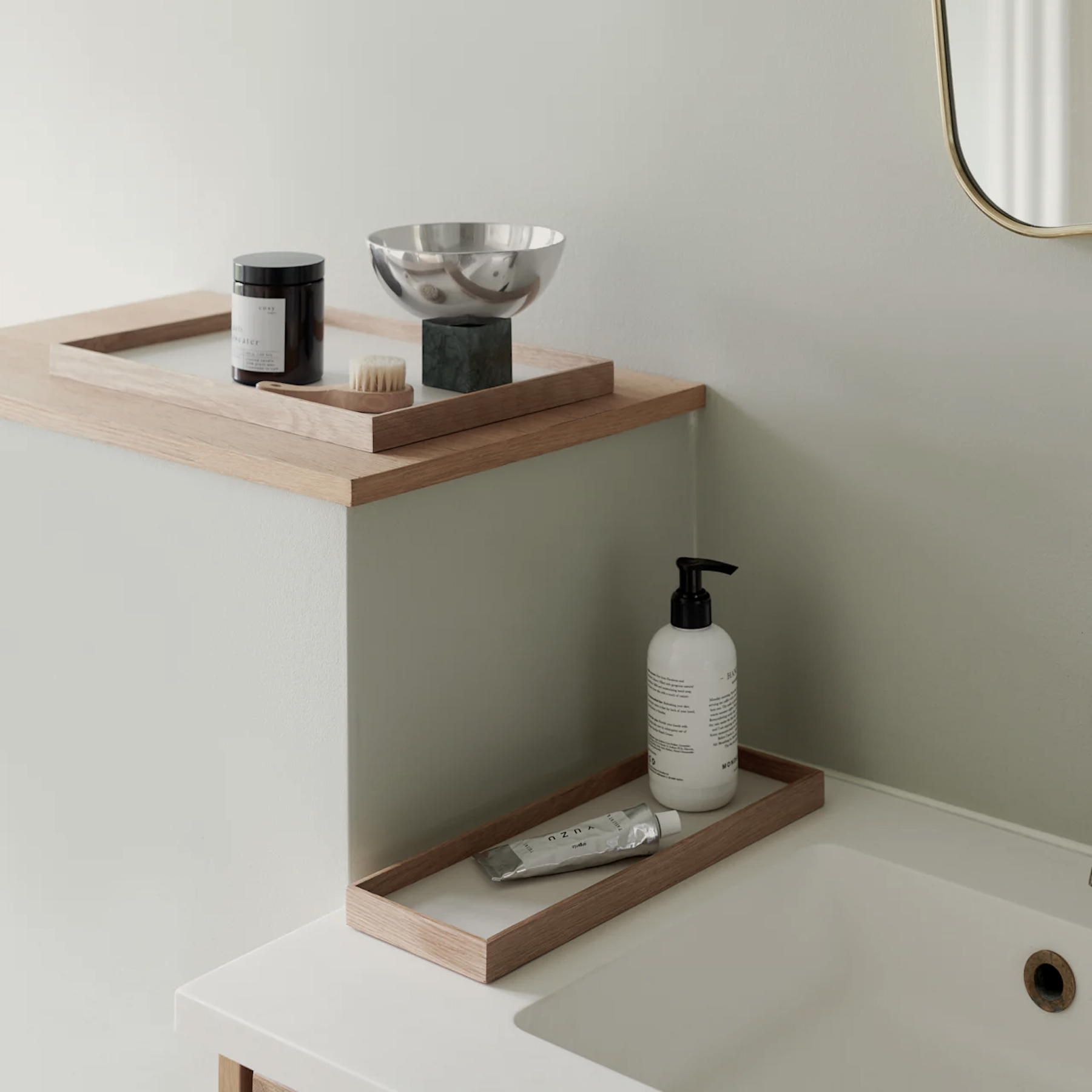 Gejst Frame tray small, oak/beige