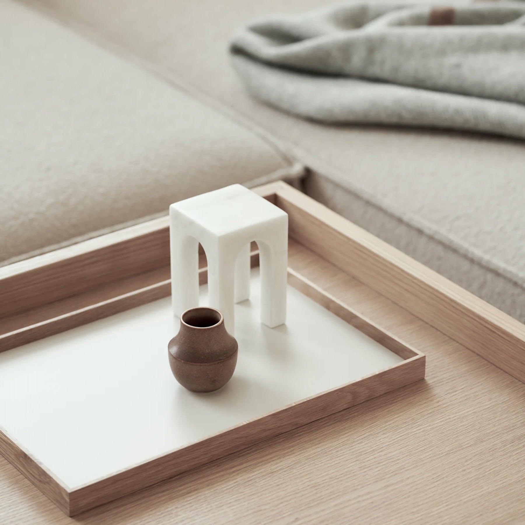 Gejst Frame tray medium, oak/beige