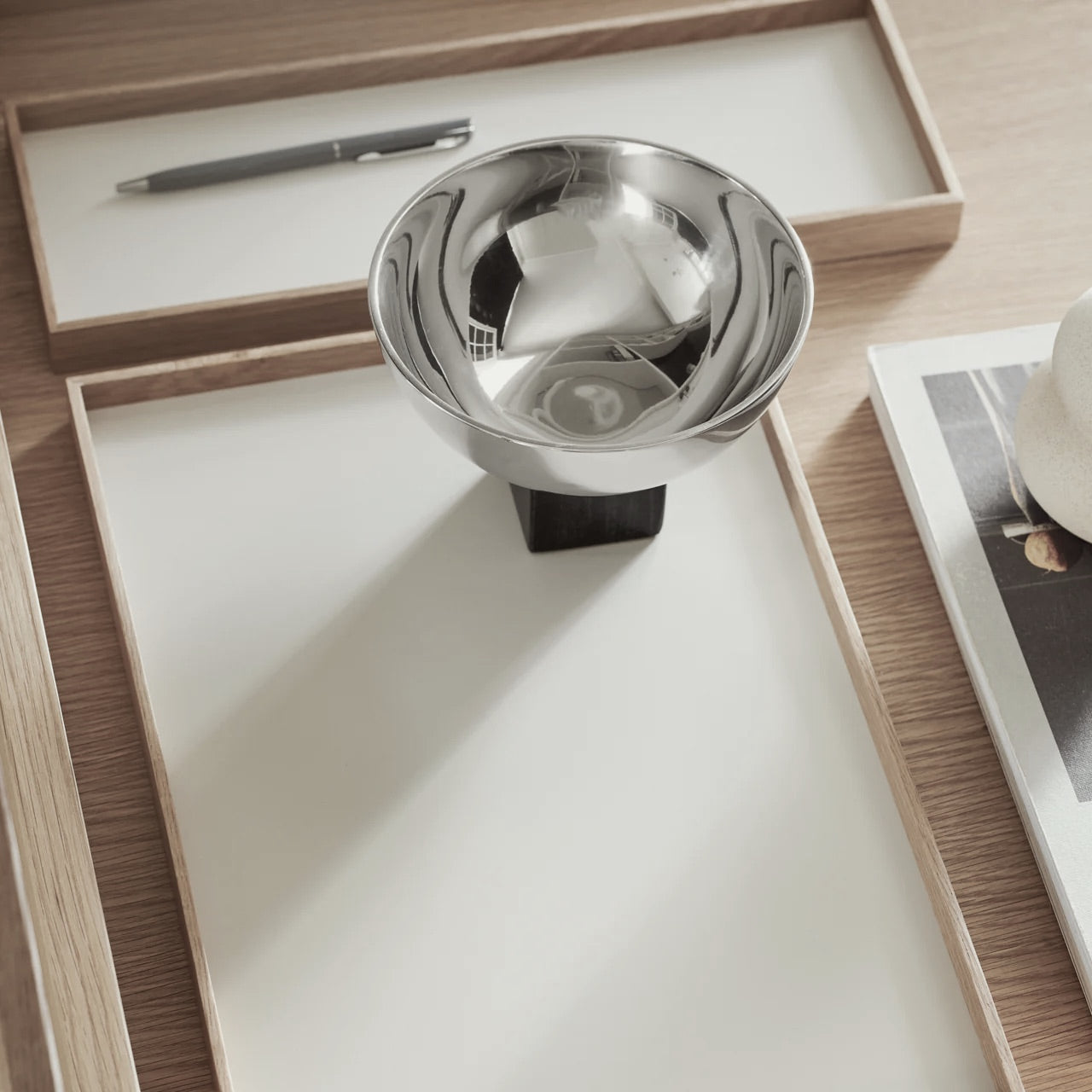 Gejst Frame tray small, oak/beige