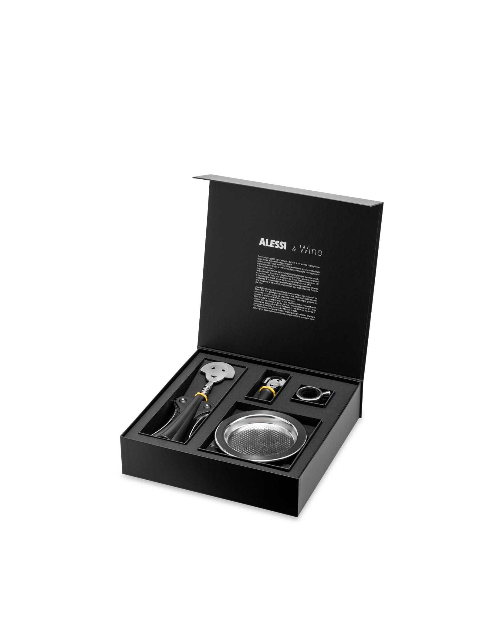 Alessi & Wine Set The Anna G. Corkscrew &  2 Stoppers