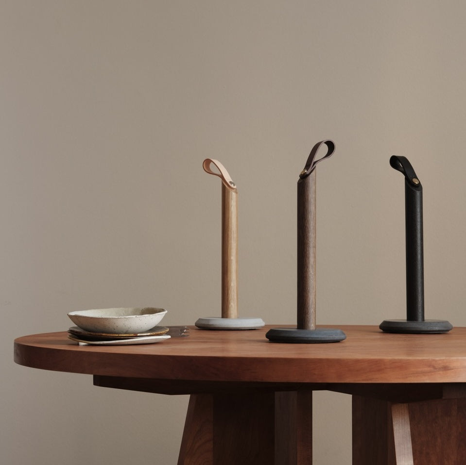 Gejst Grab kitchen roll holder, smoked oak