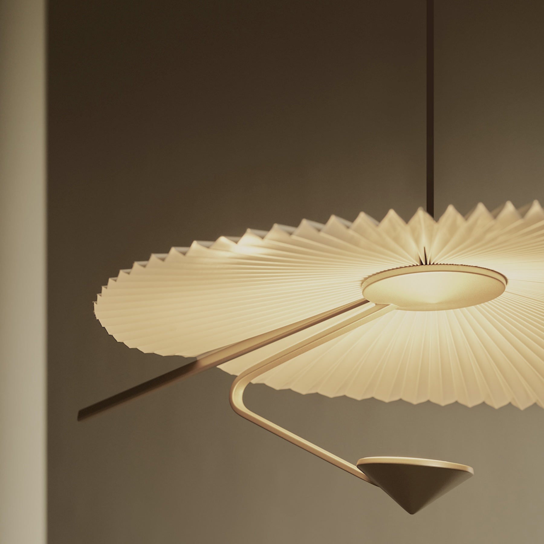 Gejst Liris Pendant Light, Brass