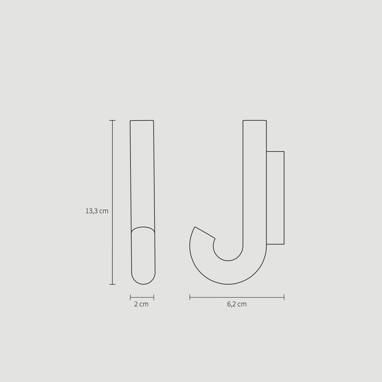 Gejst Hook Mini, black oak-brass