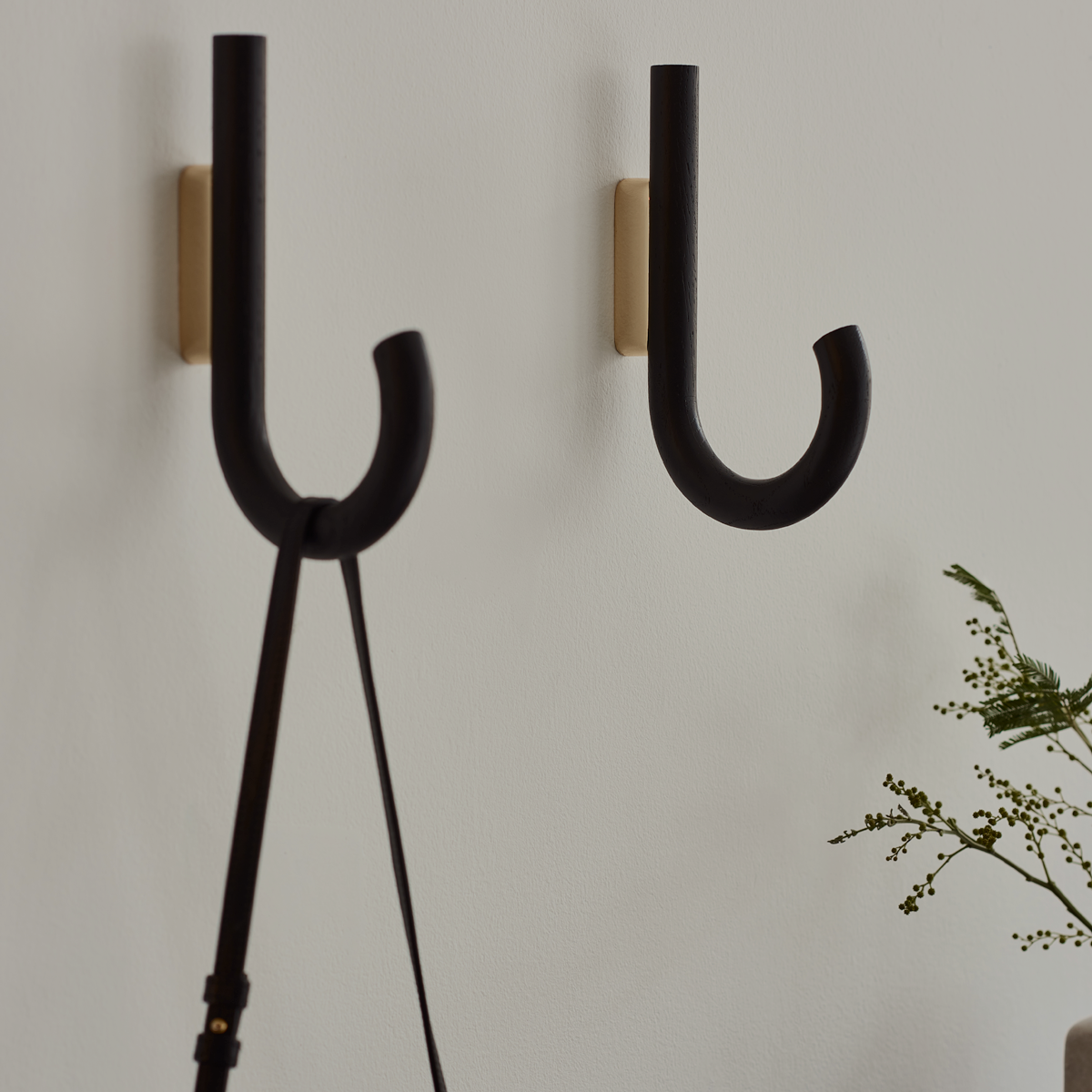 Gejst Hook Big, black oak-brass
