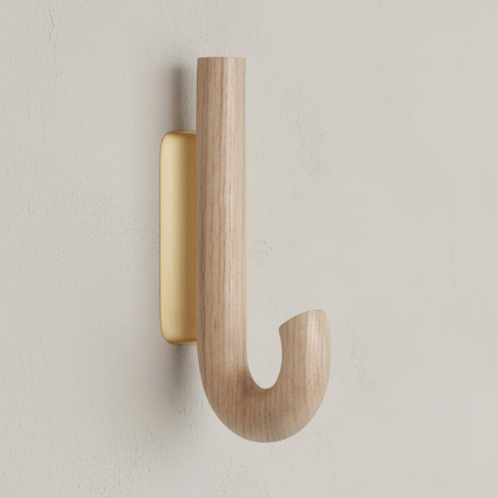 Gejst Hook  Mini, oak-brass