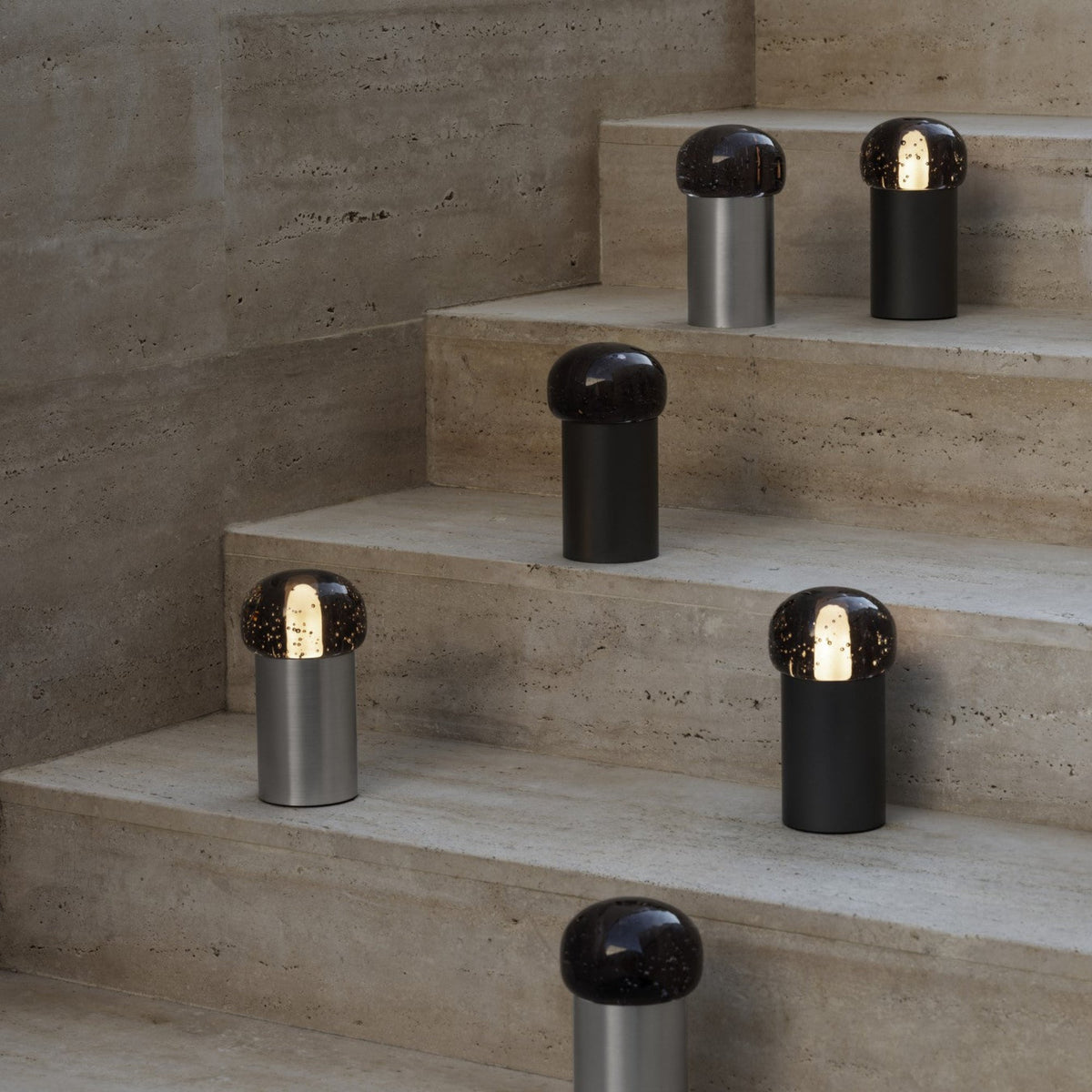 Blomus Iris Rechargable LED Portable Indoor or Outdoor Mood-Calming Lamp - Dimmable - Varying Light Colors