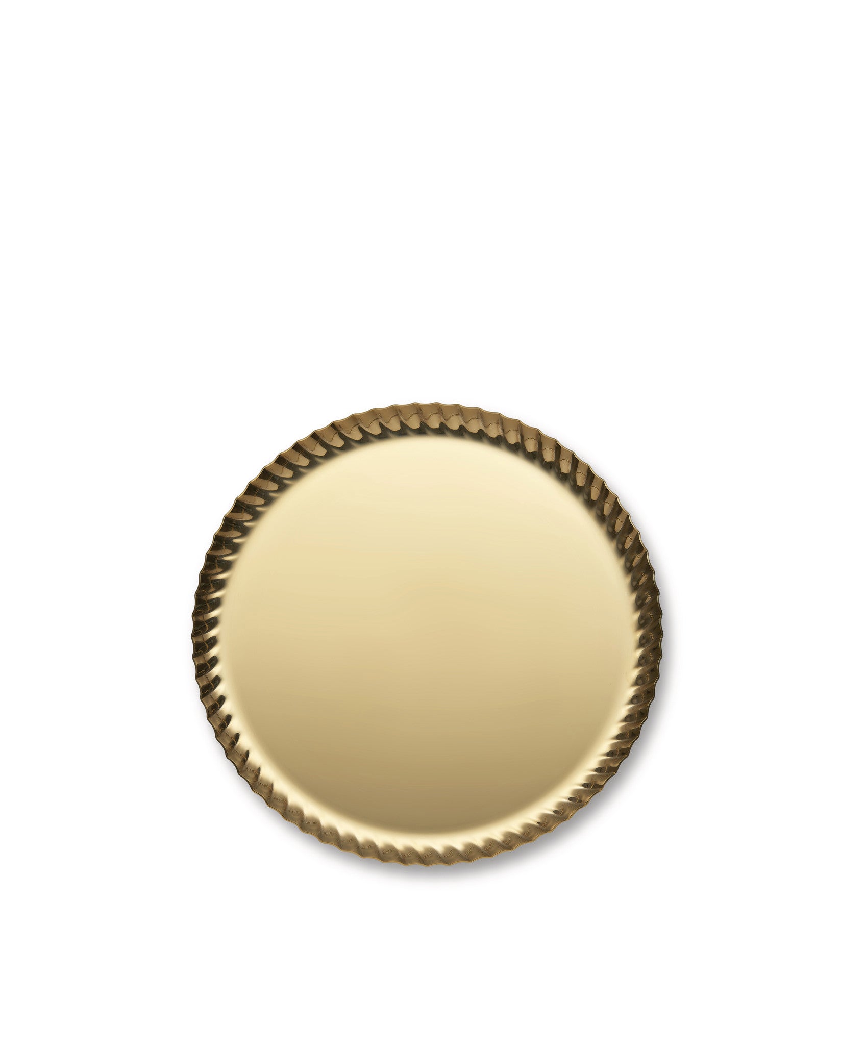 Alessi Pleats Round Tray Gold