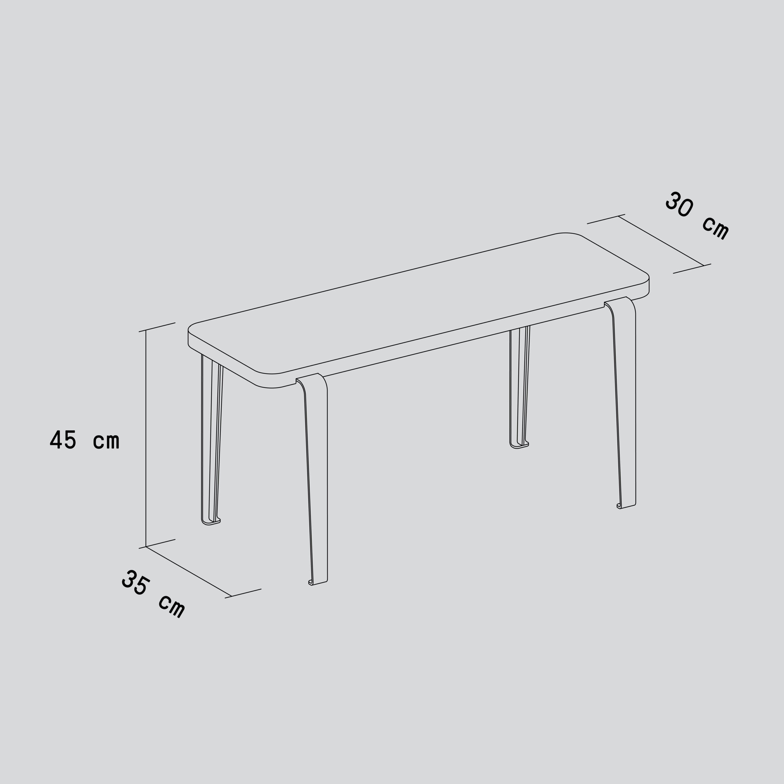 TIPTOE LOU bench - eco-certified wood