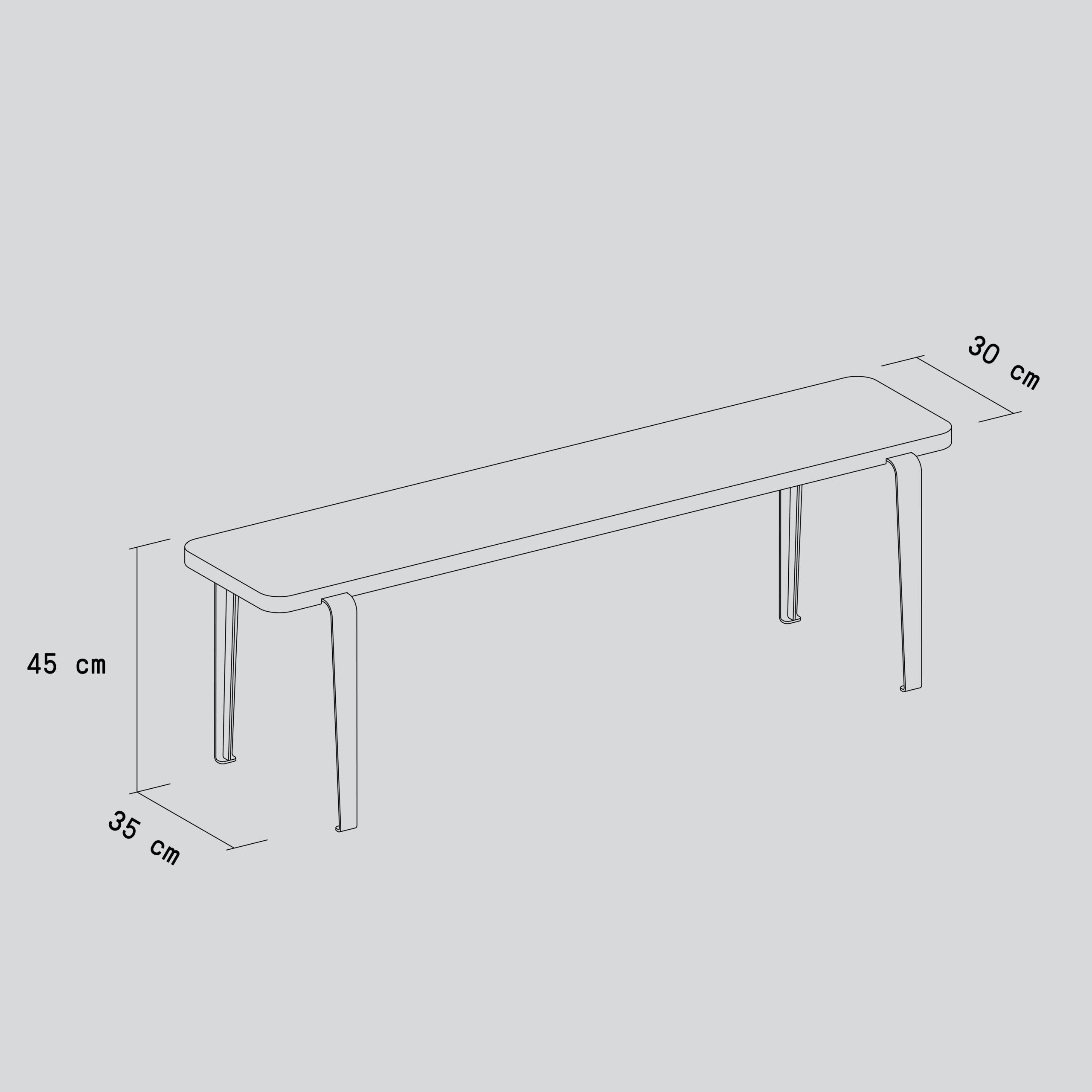 TIPTOE LOU bench - eco-certified wood
