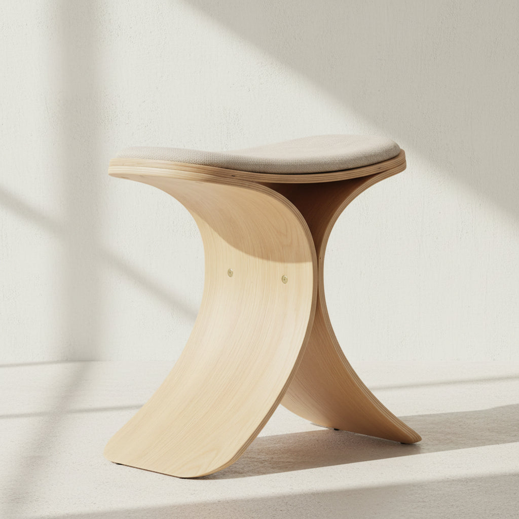 Gejst Luno Stool oak/ beige textile