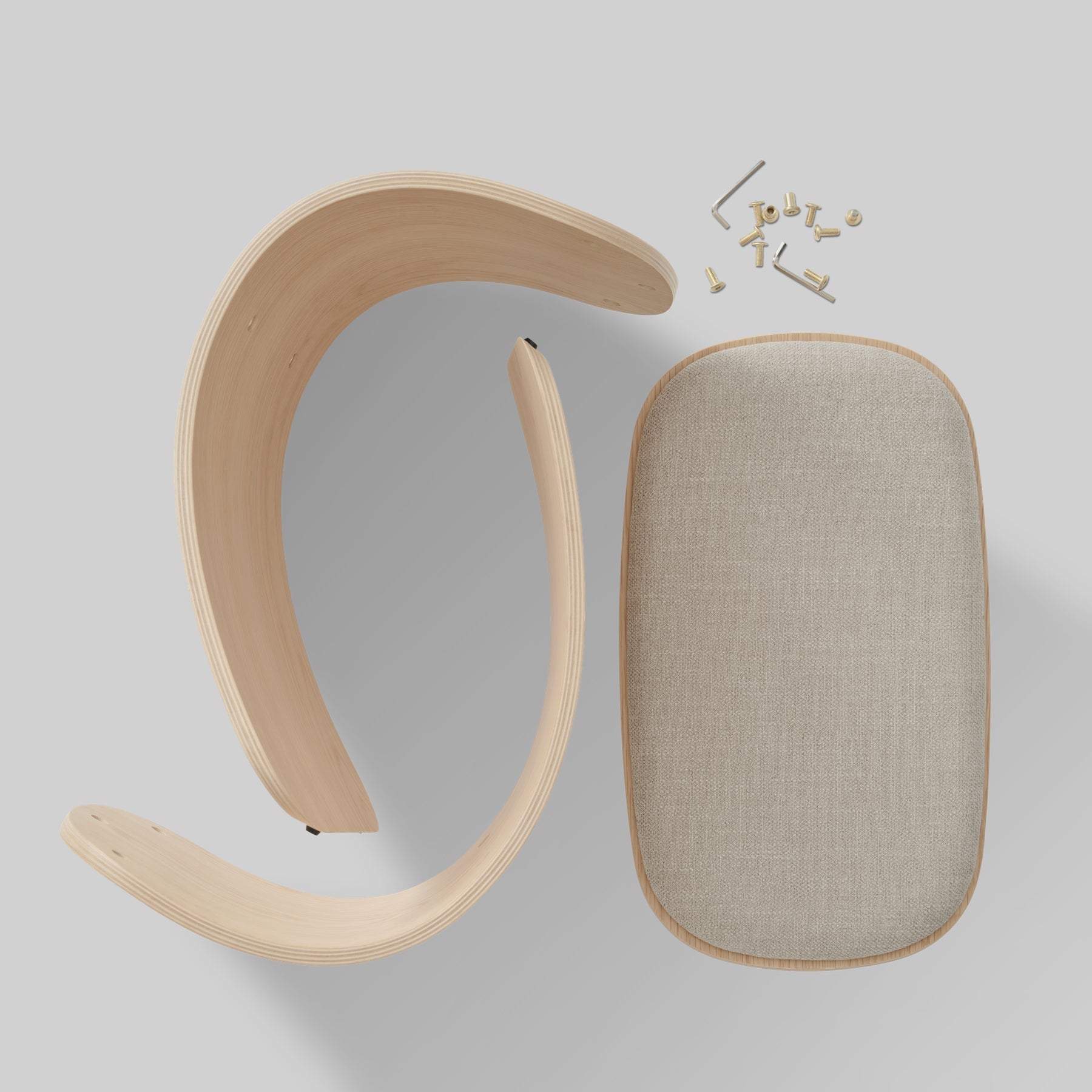 Gejst Luno Stool oak/ beige textile