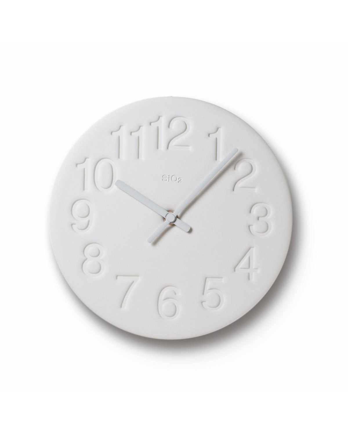 Lemnos Diatomaceous Earth Clock - White