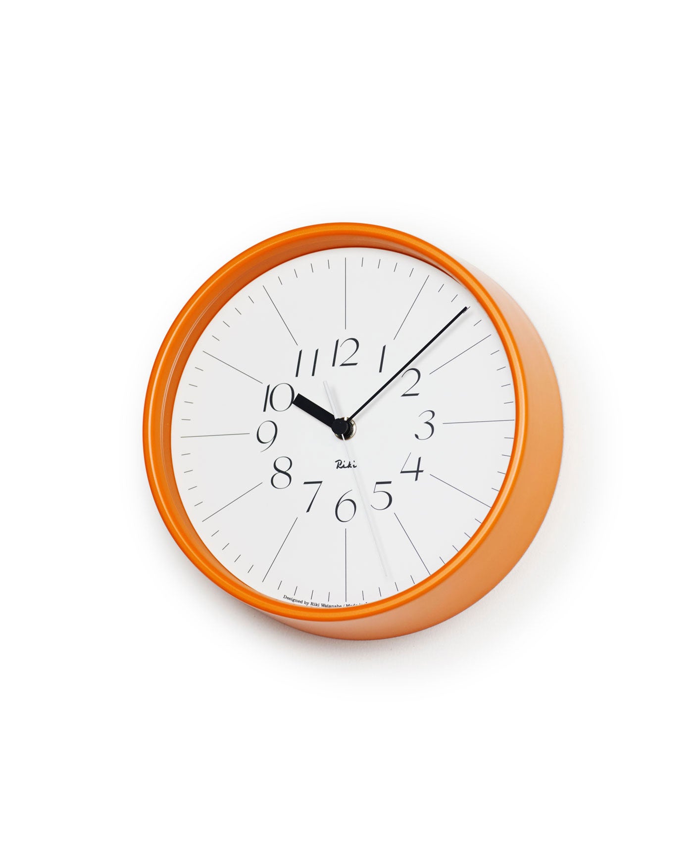 Lemnos Riki Steel Clock - Orange