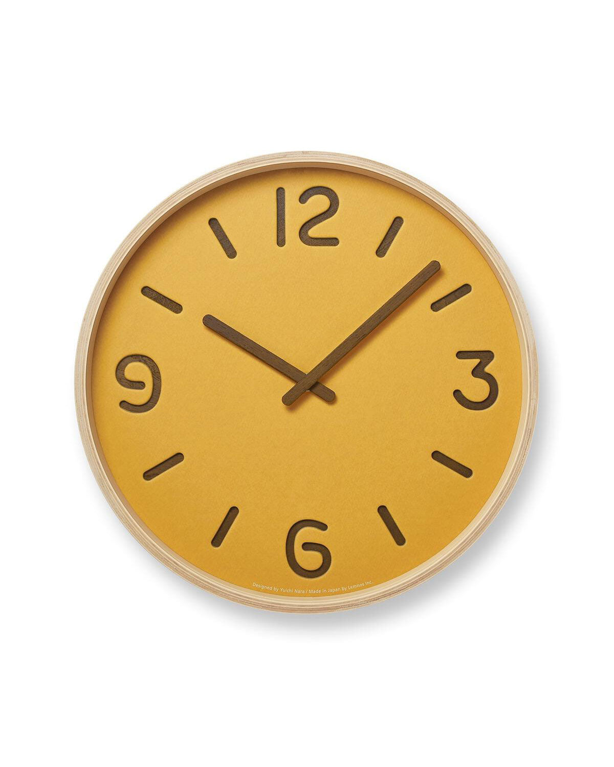 Lemnos Thomson Paper Clock - Yellow