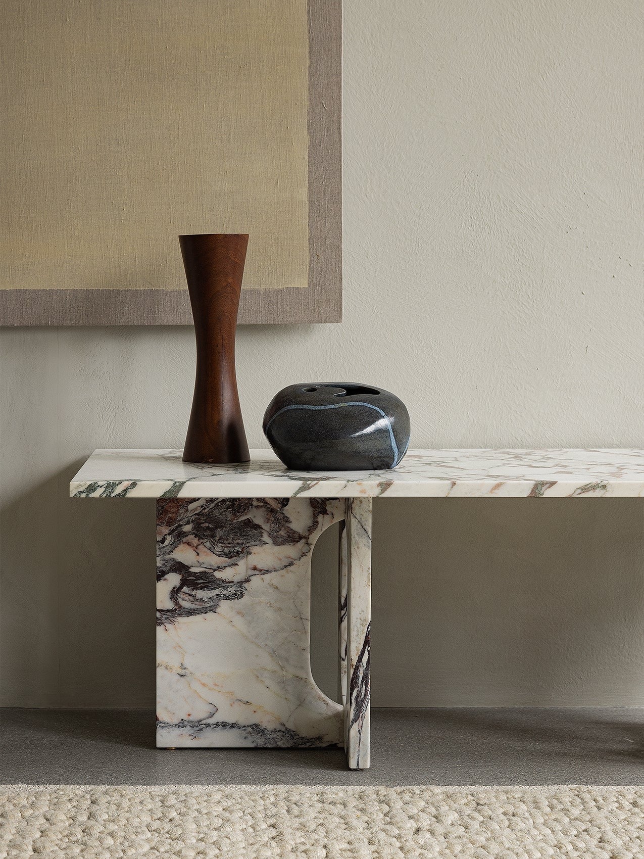 Audo Androgyne Lounge Table, Stone/Marble