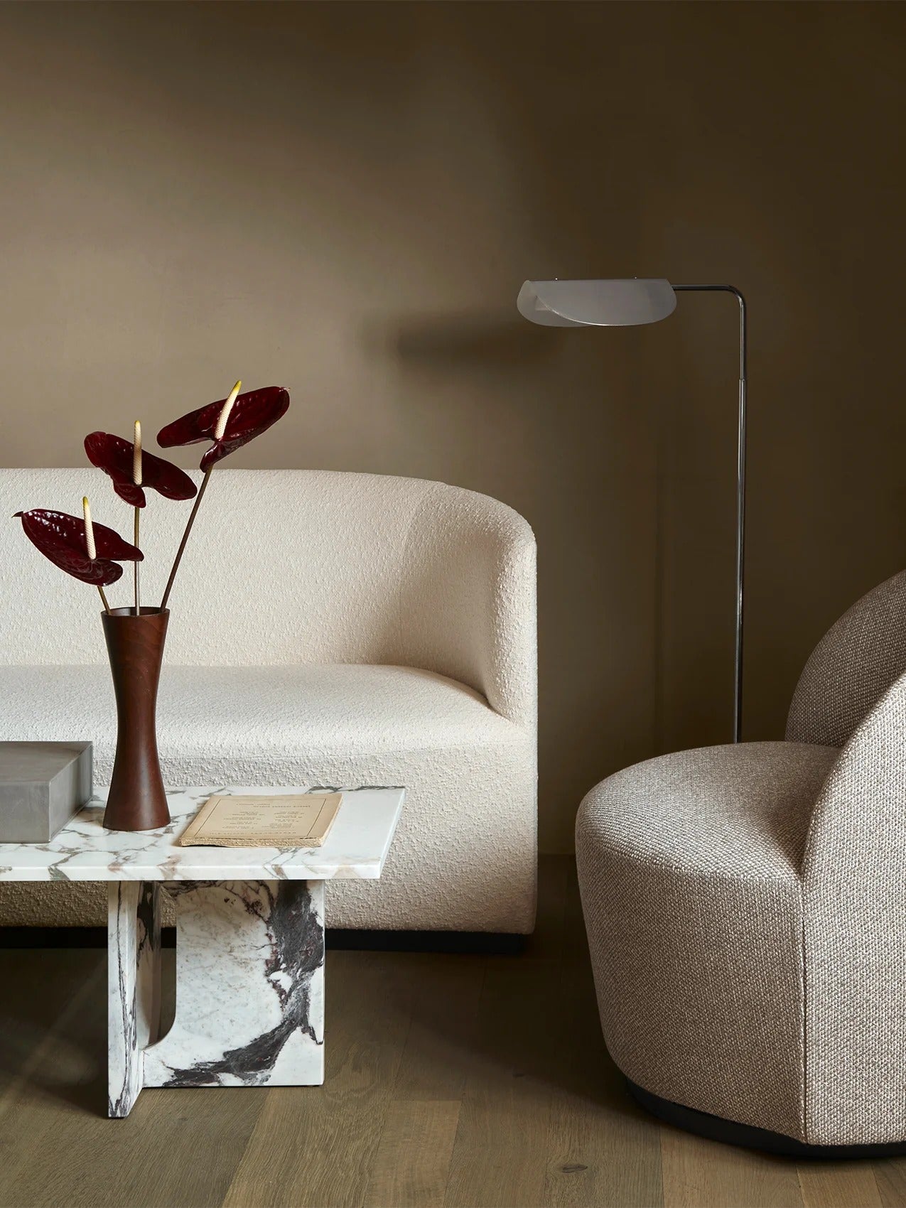 Audo Androgyne Lounge Table, Stone/Marble