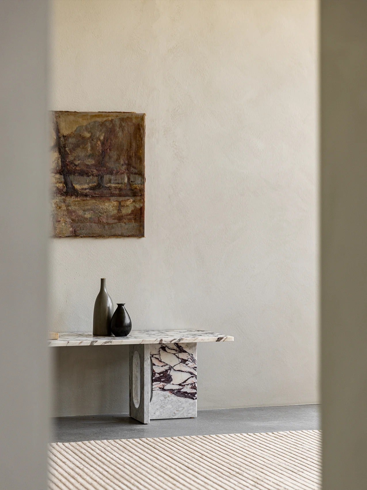 Audo Androgyne Lounge Table, Stone/Marble