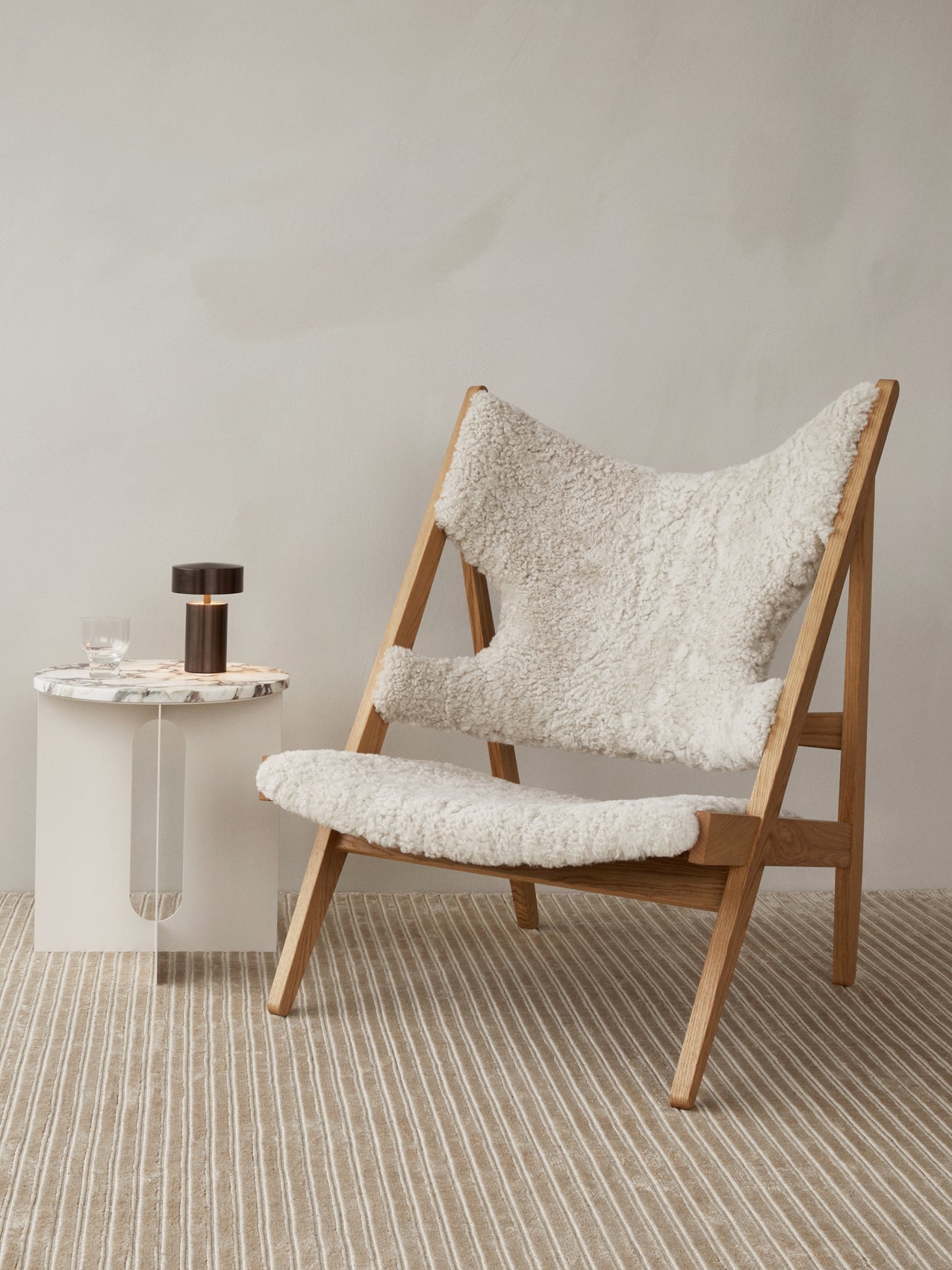 Audo Knitting Chair, Sheepskin