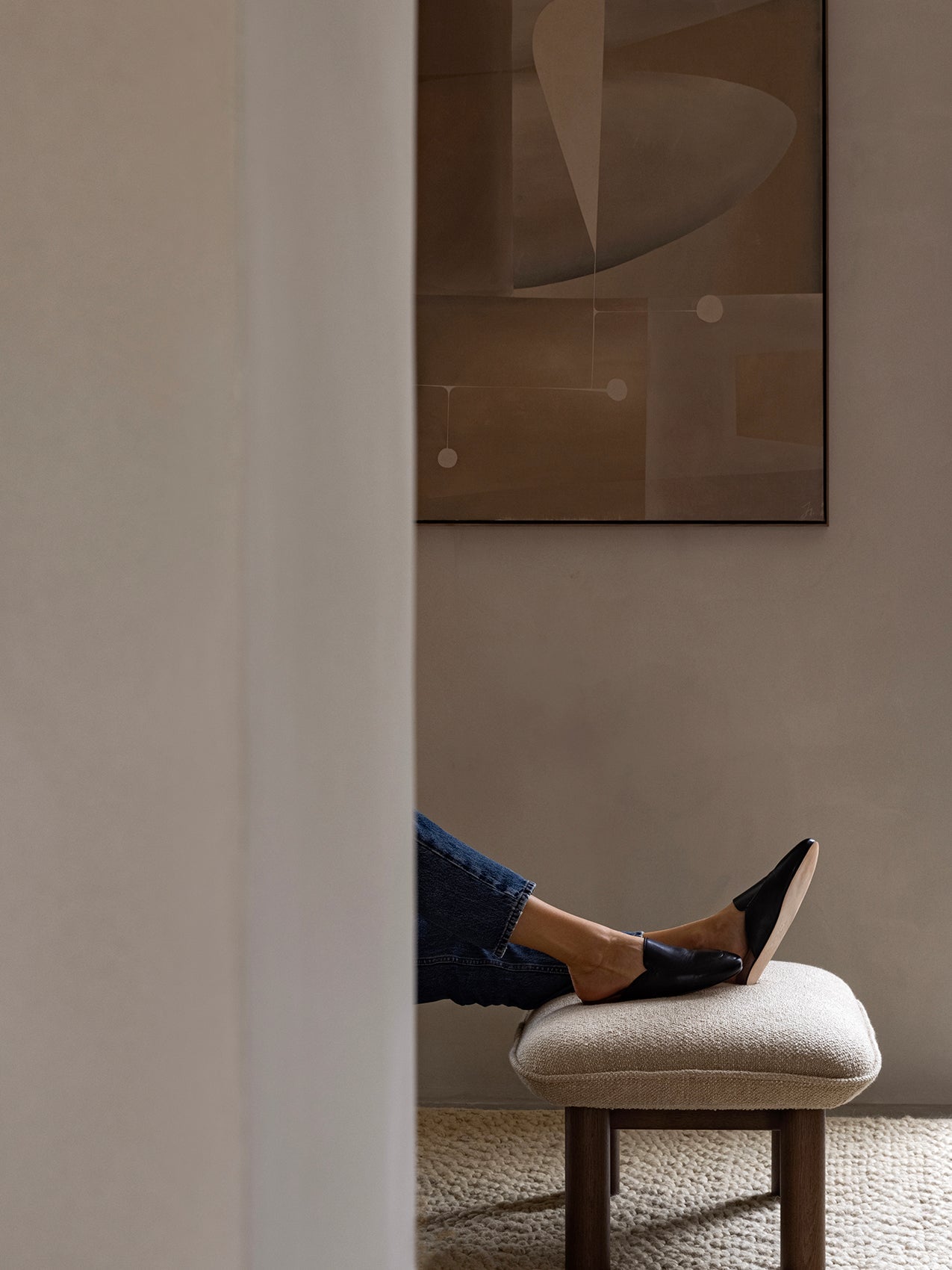 Audo Brasilia Ottoman, Sheepskin