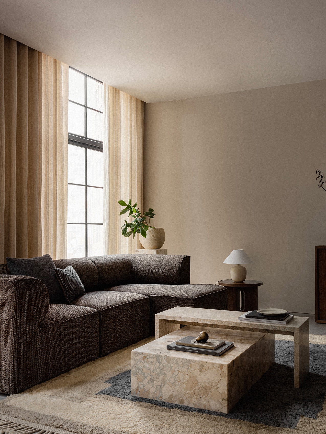 Audo Eave Sectional, 34" Depth, Chaise Modules