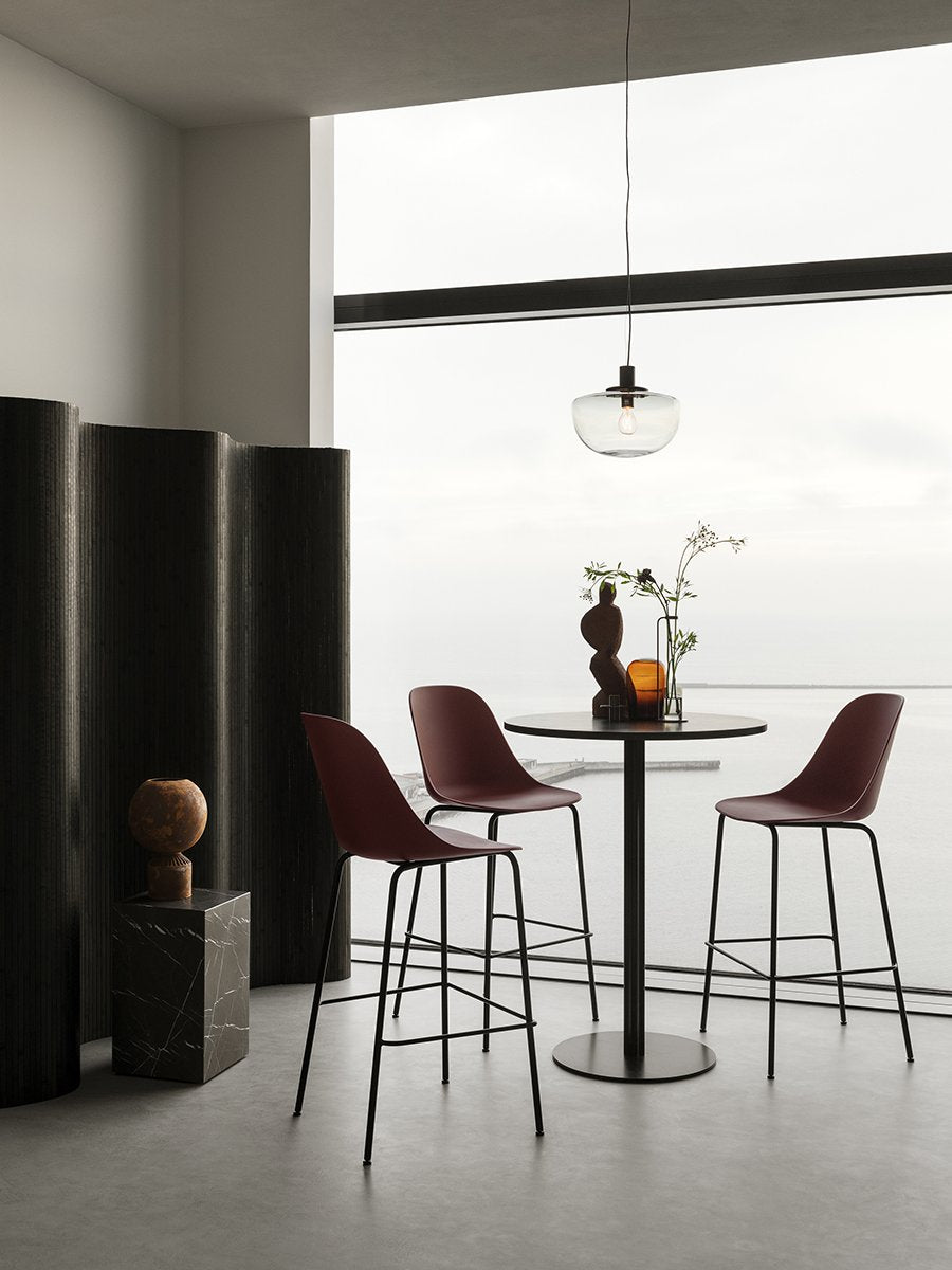 Audo Harbour Column Table, Round With Circular Base - 3 Heights