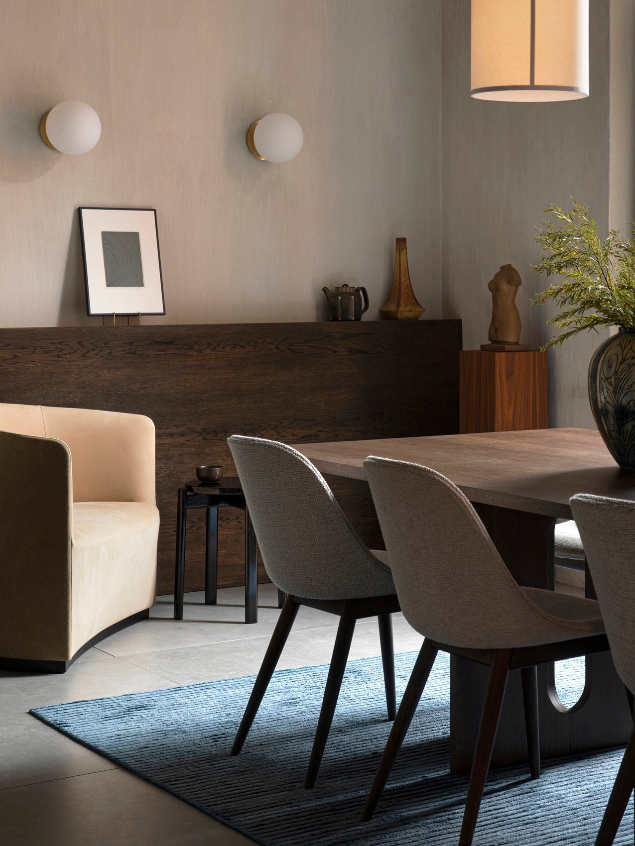 Audo Harbour Side Chair, Dining Height, Upholstered