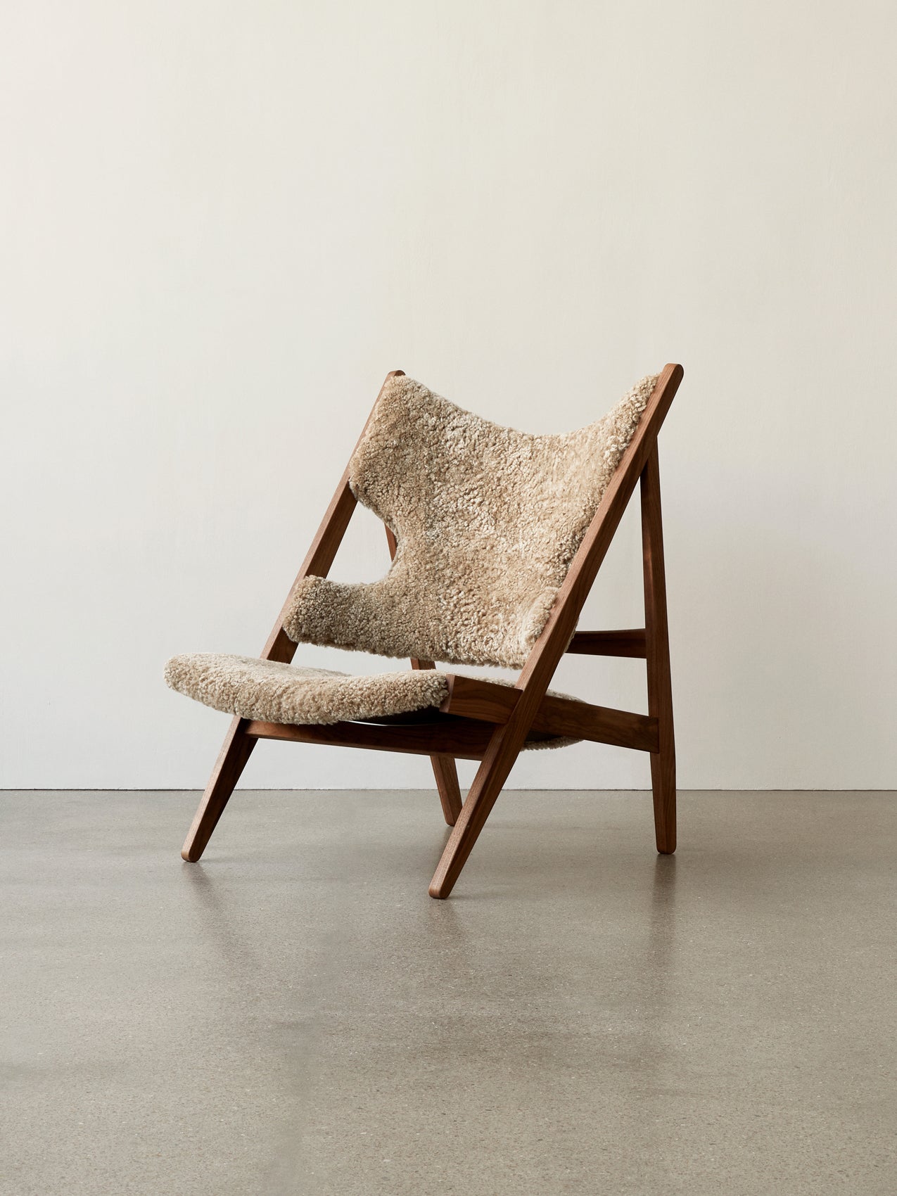 Audo Knitting Chair, Sheepskin