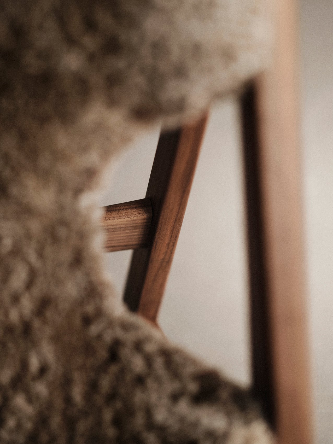 Audo Knitting Chair, Sheepskin