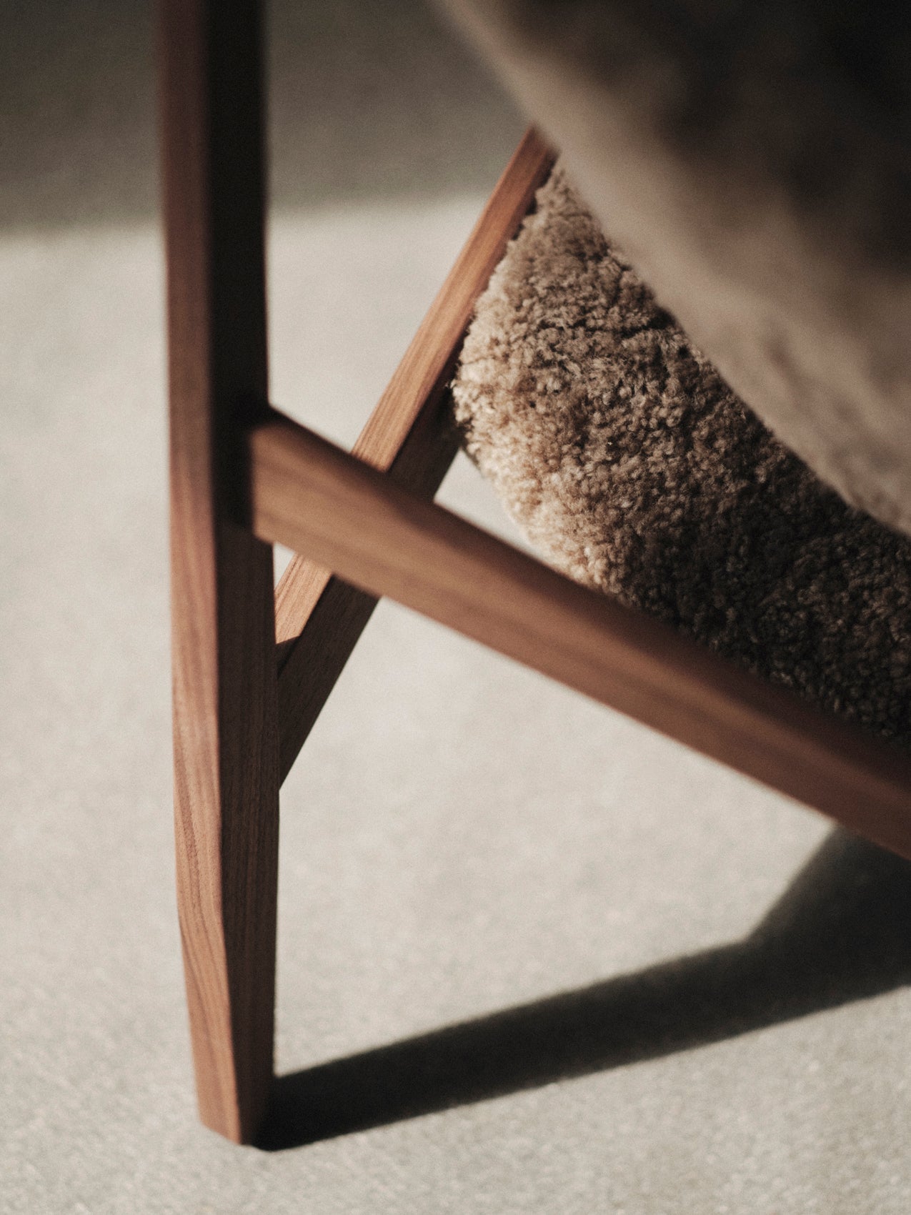 Audo Knitting Chair, Sheepskin
