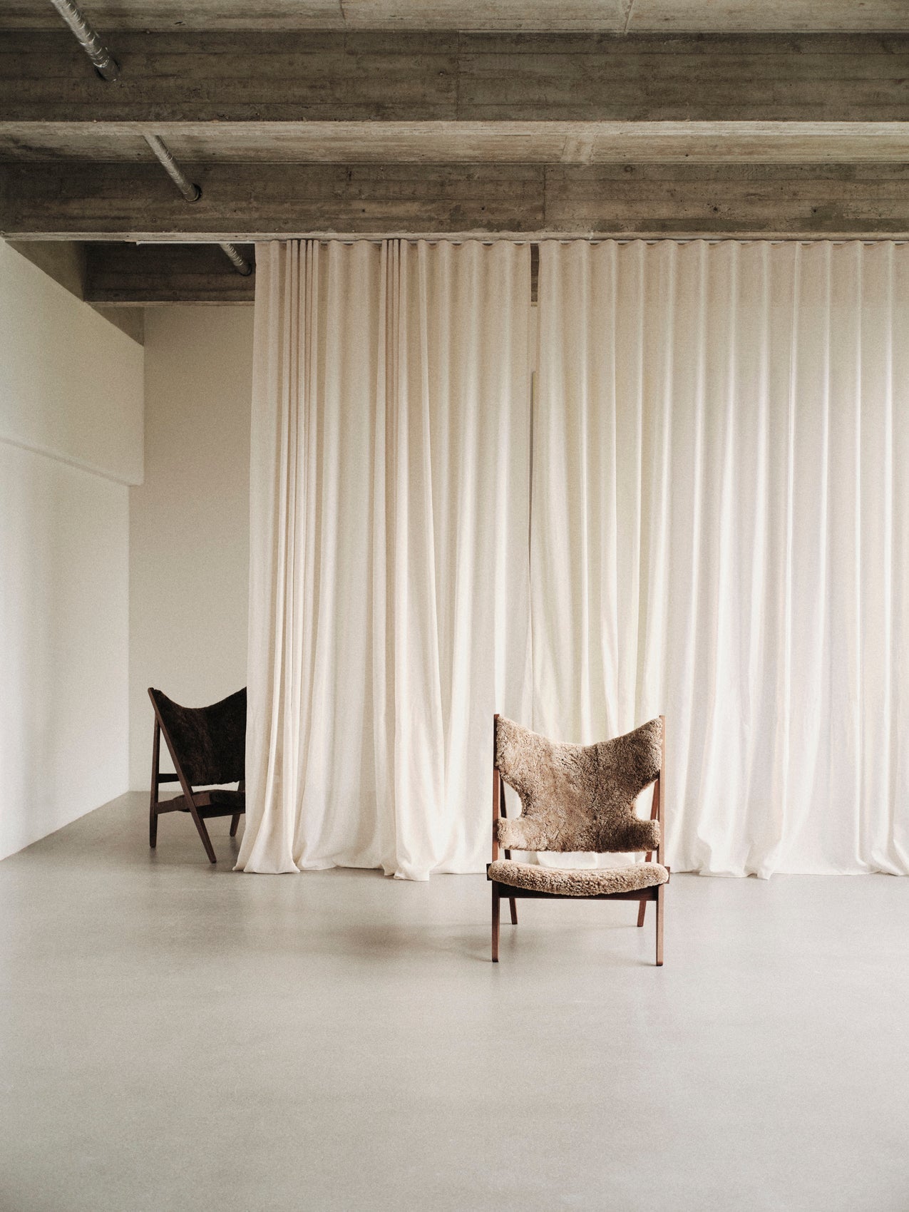 Audo Knitting Chair, Sheepskin
