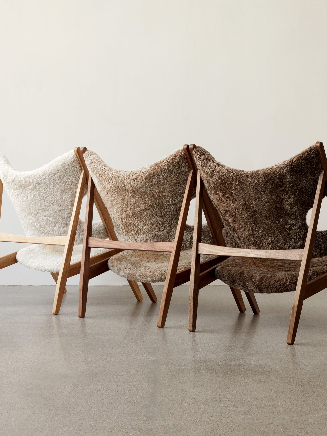 Audo Knitting Chair, Sheepskin