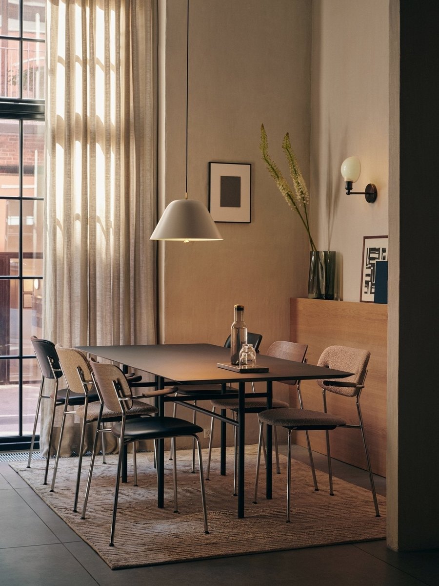 Audo Co Dining Chair, With Arms, Partially Upholstered