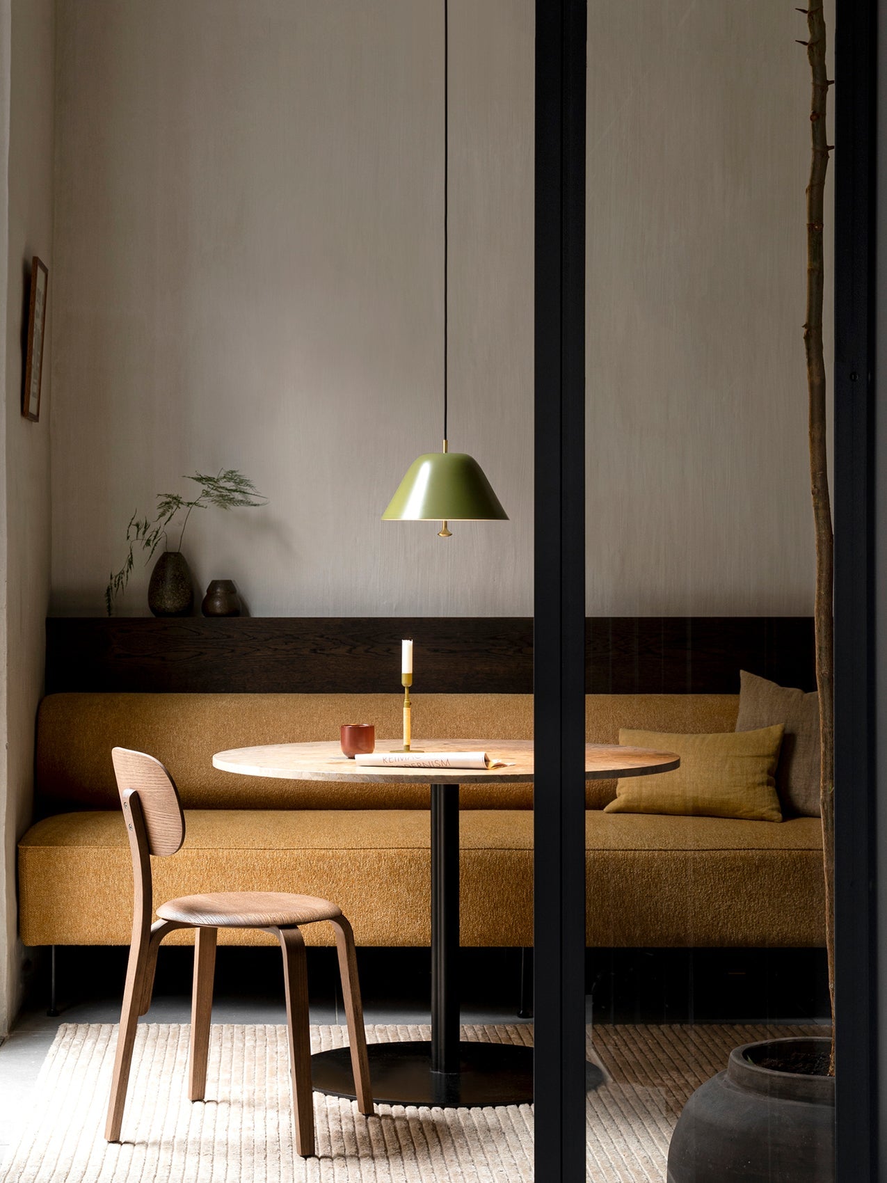 Audo Harbour Column Table, Round With Circular Base - 3 Heights